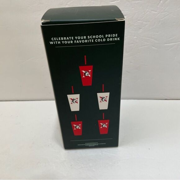 NEW WITH TAGS STARBUCKS NORTHEASTERN UNIVERSITY LOGO REUSABLE CUPS  SET OF‎ FIVE - Picture 4 of 5
